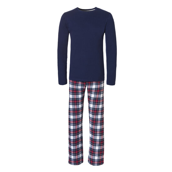 Happy Shorts Happy Shorts Men's Christmas Flannel Pajama Set Shirt + Pajama Pants Checkered Gift Box