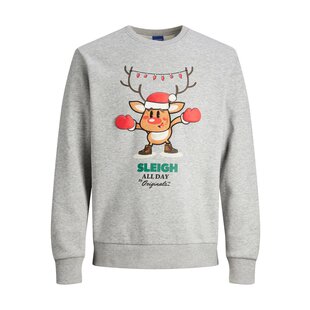 Jack & Jones Men's Christmas Sweater JORXMAS Gray