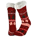 Apollo Women's Home Socks Christmas Red