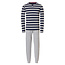 Phil & Co Phil & Co Essential Men's Pyjama Set Long Gray/Blue Striped