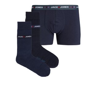 Jack & Jones Heren Kerst Giftbox JACDNA LOGO Donkerblauw