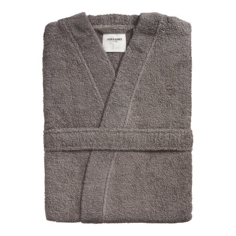Jack & Jones Jack & Jones Bathrobe Men's Terry JACSOLID BATHROBE Gray