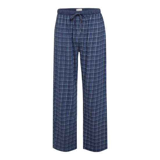 Phil & Co Phil & Co Lange Heren Winter Pyjama Set Katoen Geruit Grijs