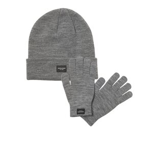 Jack & Jones Heren Giftbox Muts + Handschoenen Grijs One Size