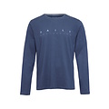 Phil & Co Phil & Co Long Men's Winter Pajama Set Cotton Daily Motivation Dark Blue