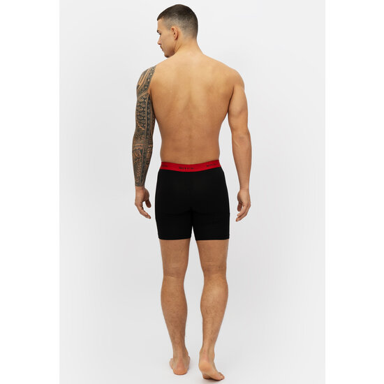 Phil & Co Phil & Co Boxer Shorts Men's Long-Pipe Boxer Briefs 3-Pack Black