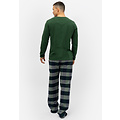 Phil & Co Phil & Co Long Men's Pajama Set With Flannel Pajama Pants Green