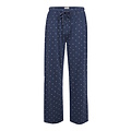 Phil & Co Phil & Co Lange Heren Winter Pyjama Set Katoen Print Op De Broek Blauw