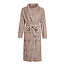 By Louise By Louise Fleece Bathrobe Ladies Brown Dotted
