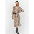 By Louise By Louise Fleece Bathrobe Ladies Brown Dotted