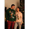 Apollo Mens Christmas Hooded Sweater Jingle Bells Hoodie Christmas Print Green