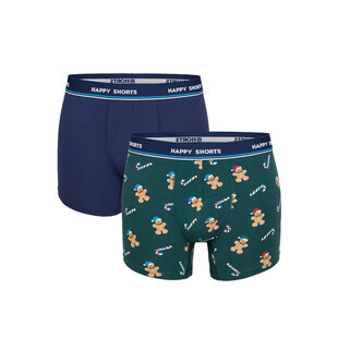 Happy Shorts 2-Pack Christmas Boxer Shorts Men's Christmas Print