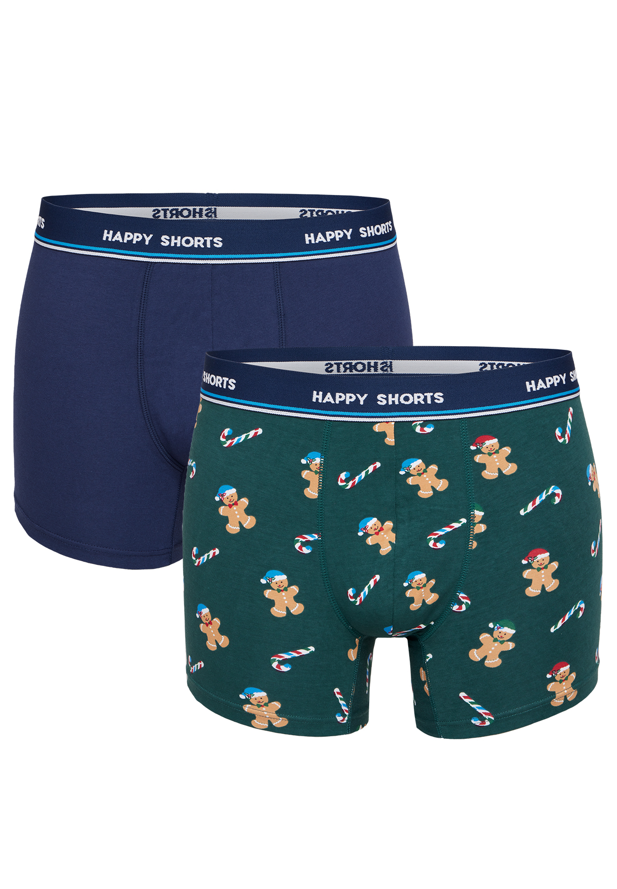 Happy Shorts Happy Shorts 2 Pack Kerst Boxershorts Heren Kerst Print