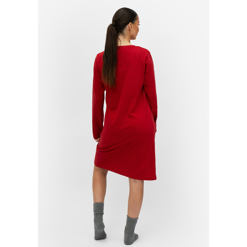 Happy Shorts Happy Shorts Ladies Nightshirt Christmas Red