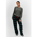 By Louise By Louise Ladies Pajama Set With Flannel Pajama Pants Gray