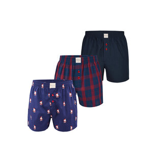 Phil & Co Heren Wijde Boxershorts Kerst Multipack 3-Pack