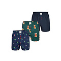 Phil & Co Phil & Co Heren Wijde Boxershorts Kerst Multipack 3-Pack