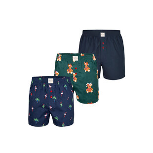 Phil & Co Men's Wide Boxer Shorts Christmas Multipack 3-Pack