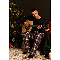 Happy Shorts Happy Shorts Men's Christmas Flannel Pajama Set Shirt + Pajama Pants Checkered Gift Box