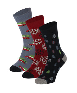 Apollo Men's Christmas Socks Gift Box 3-Pack