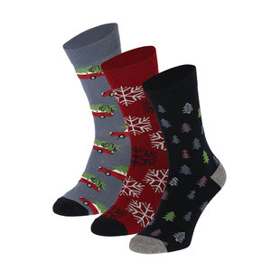 Apollo Men's Christmas Socks Gift Box 3-Pack
