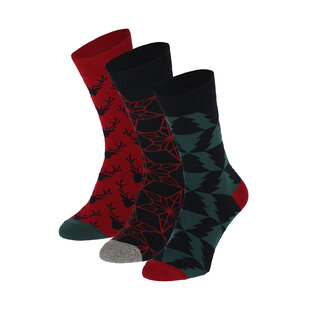 Apollo Men's Christmas Socks Gift Box 3-Pack