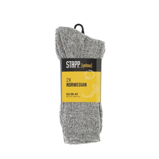 STAPP Stapp Yellow Men's Norwegian Socks 4405 Gray 2-Pair