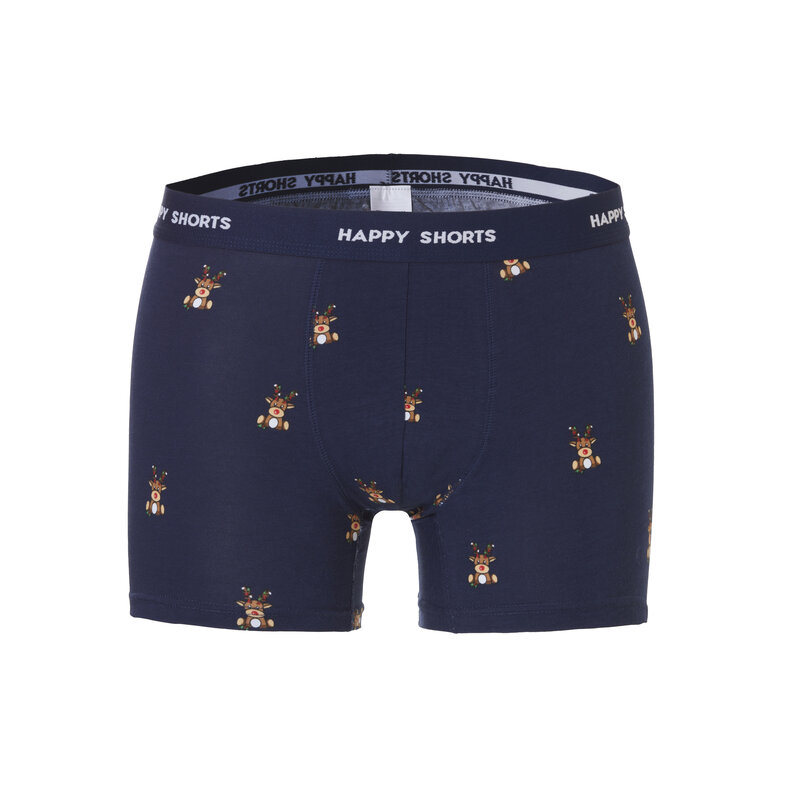 Happy Shorts Happy Shorts Kerst Boxershorts 2-Pack Heren Reindeer Wrapped In Christmas Lights