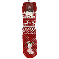 Apollo Apollo Dames Huissokken Kerstsokken Met Antislip Rood