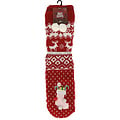 Apollo Apollo Ladies Christmas Socks With Non-Slip Red