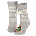 Apollo Apollo Ladies Christmas Socks With Non-Slip Grey