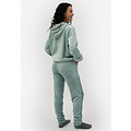 Apollo Apollo Ladies House Suit Loungewear Fleece Incl Hood Pastel Blue