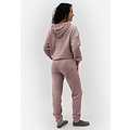 Apollo Apollo Ladies House Suit Loungewear Fleece Incl Hood Pastel Pink