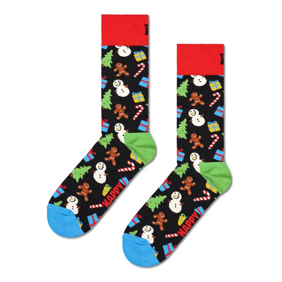 Happy Socks Happy Socks Dames / Heren Sokken Big Dot Snowman Giftbox Kerstsokken 2-Pack