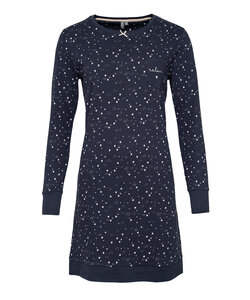 By Louise Ladies Winter Nightshirt Interlock Blue Stars