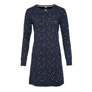 By Louise Ladies Winter Nightshirt Interlock Blue Stars