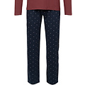 Phil & Co Phil & Co Lange Heren Winter Pyjama Set Katoen Rood