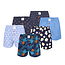 Phil & Co Phil & Co Geweven Wijde Boxershorts Heren 6-Pack Multipack met Print