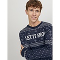 Jack & Jones Jack & Jones Christmas Sweater Men's Knitted JORHOLLY Blue