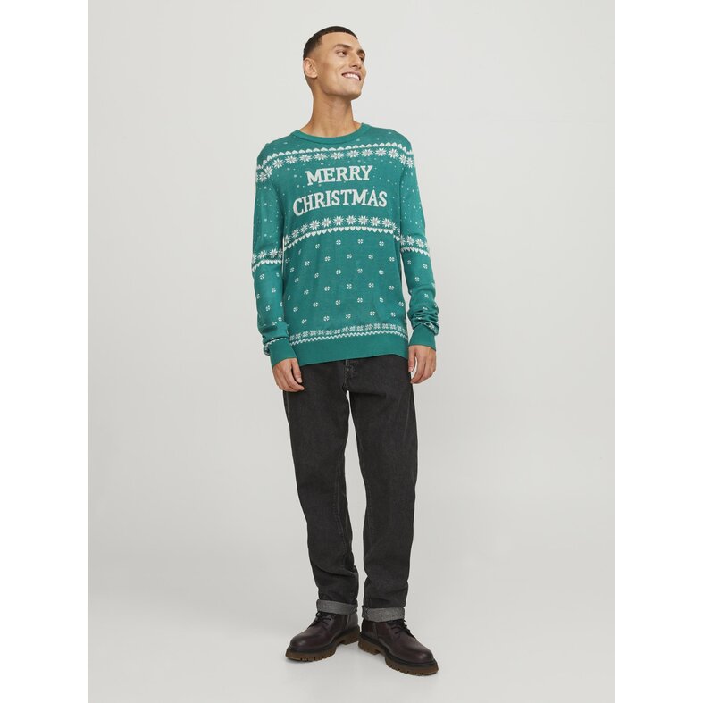 Jack & Jones Jack & Jones Kersttrui Heren Gebreid JORHOLLY Groen