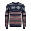 Jack & Jones Jack & Jones Men's Christmas Sweater Knitted JORSNOWBALL Navy Blazer Blue