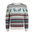 Jack & Jones Jack & Jones Heren Kersttrui Gebreid JORSNOWBALL Moonbeam Grijs