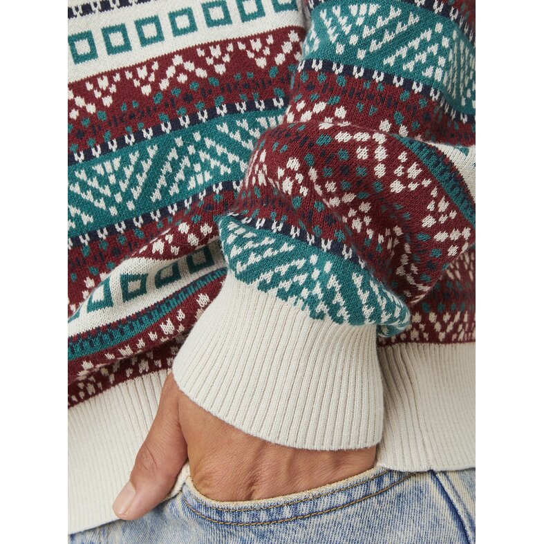 Jack & Jones Jack & Jones Men's Christmas Sweater Knitted JORSNOWBALL Moonbeam Gray