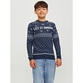 Jack & Jones Junior Jack & Jones Christmas Sweater Boys Knitted JORHOLLY Blue