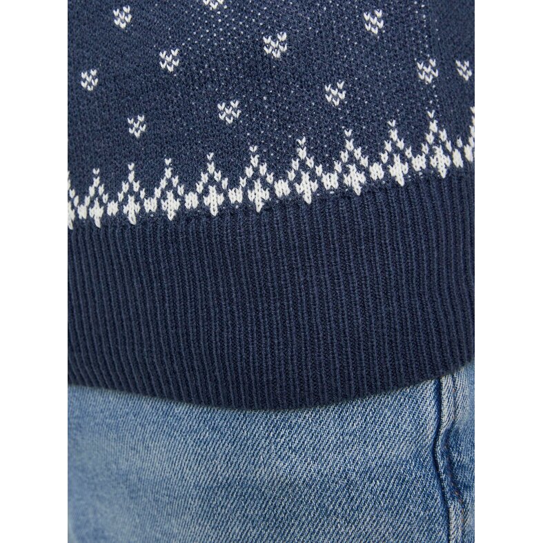 Jack & Jones Junior Jack & Jones Kersttrui Jongens Gebreid JORHOLLY Blauw