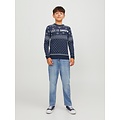 Jack & Jones Junior Jack & Jones Christmas Sweater Boys Knitted JORHOLLY Blue