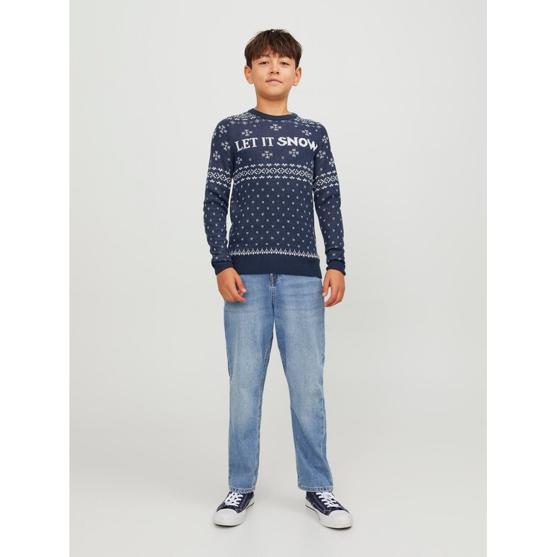 Jack & Jones Junior Jack & Jones Christmas Sweater Boys Knitted JORHOLLY Blue