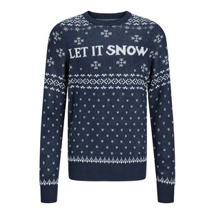 Jack & Jones Christmas Sweater Boys Knitted JORHOLLY Blue