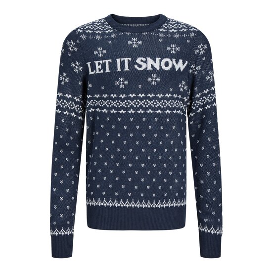 Jack & Jones Junior Jack & Jones Christmas Sweater Boys Knitted JORHOLLY Blue