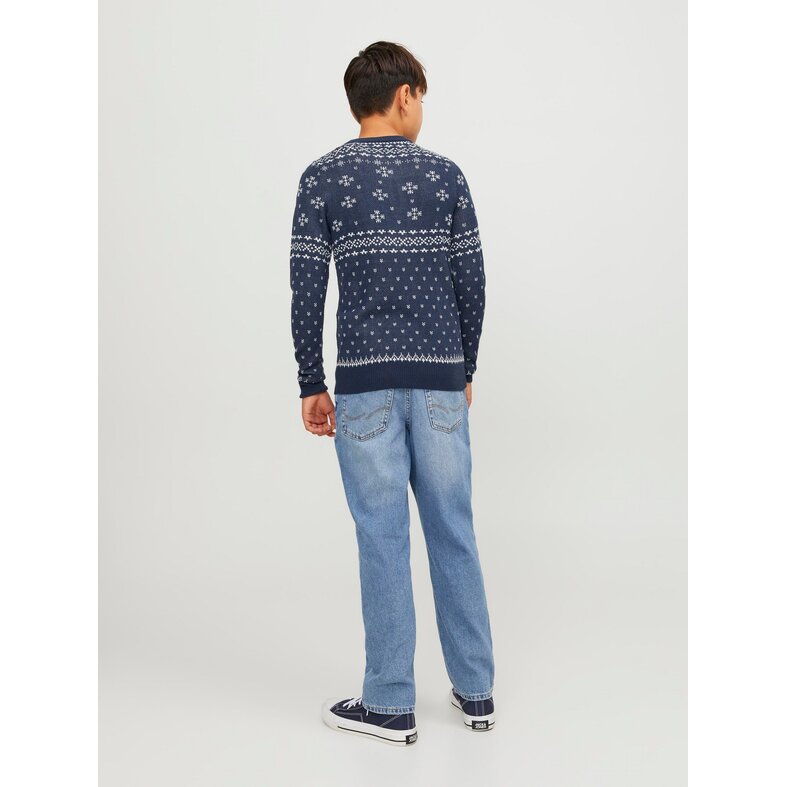 Jack & Jones Junior Jack & Jones Kersttrui Jongens Gebreid JORHOLLY Blauw